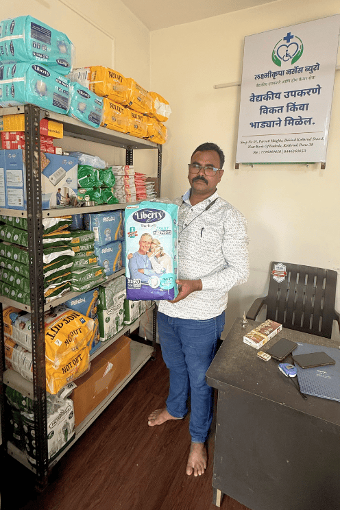 Lakshmikrupa Nurses Bureau office with Trimbak Shelke